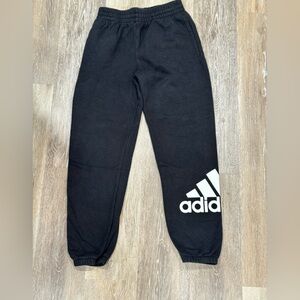 Adidas Kids Black Sweatpants with Logo • large/14